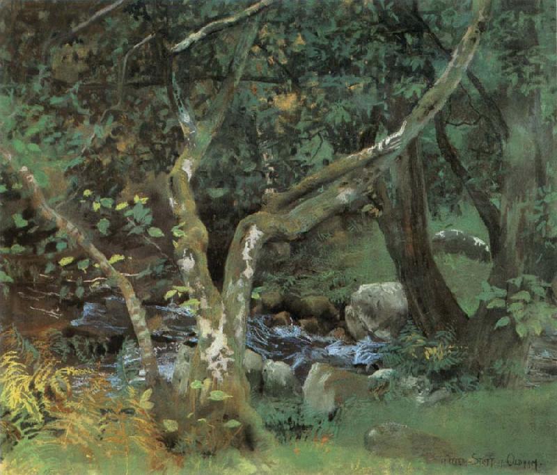 William Stott of Oldham Autumn Woodland Sweden oil painting art